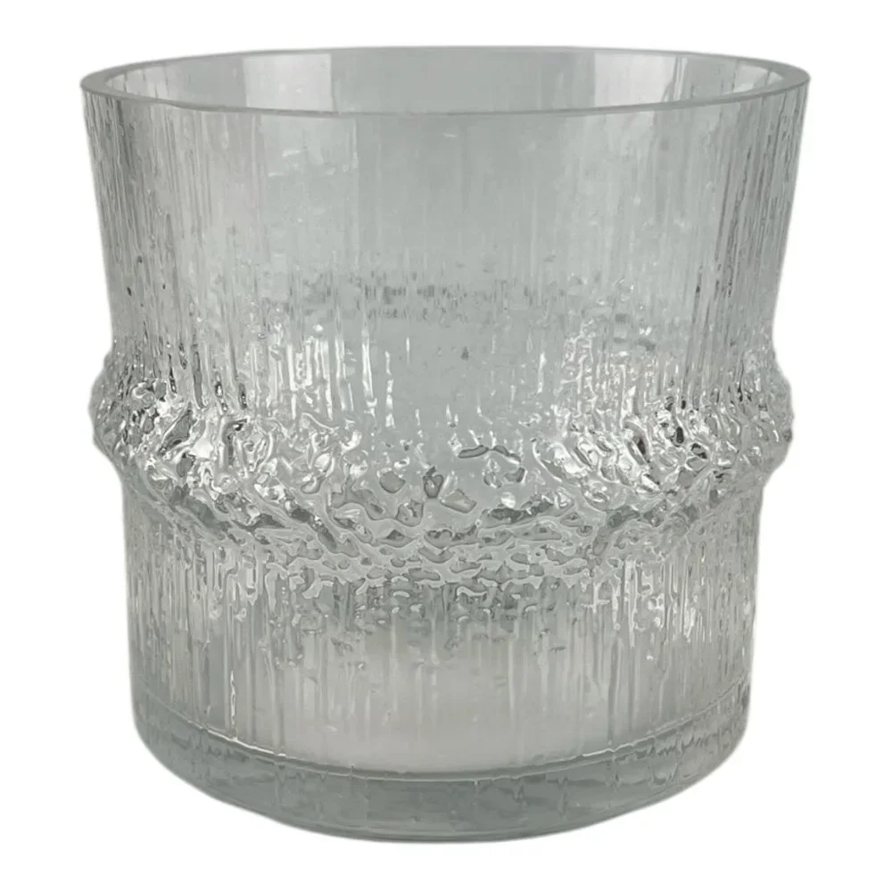 Vintage Iittala Niva Ice Bucket Signed TW Tapio Wirkkala Finland Art Glass MCM